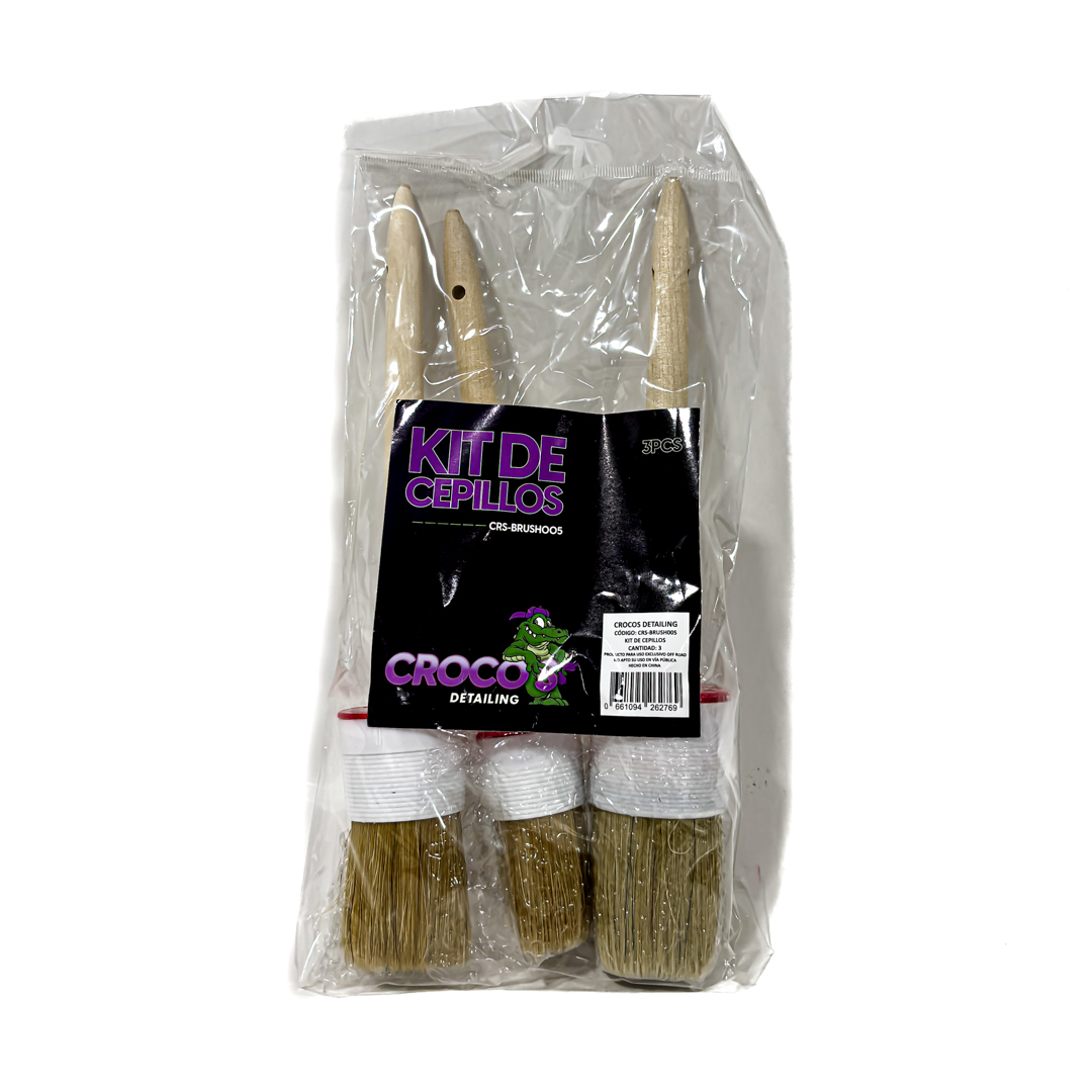 KIT DE CEPILLOS UNIVERSAL DE MADERA 3 PIEZAS - 4
