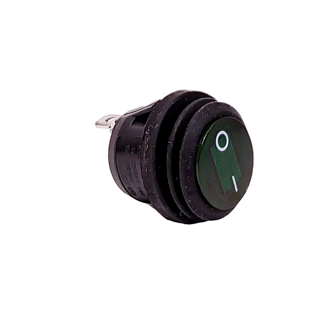 INTERRUPTOR BASCULANTE INTERRUPTOR DE PALANCA 12V-24V - 3 PIN ENCENDIDO APAGADO IMPERMEABLE INDICADOR LED: VERDE