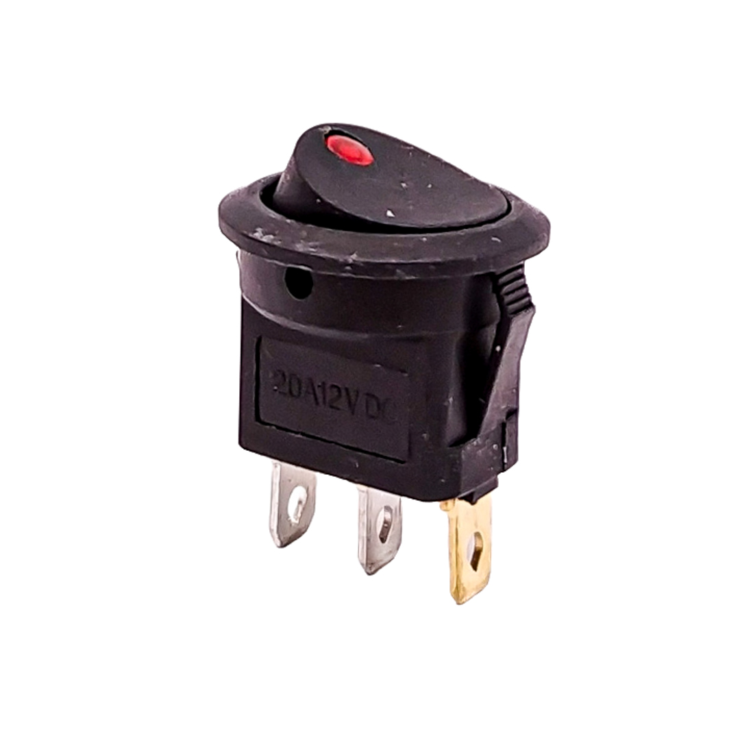INTERRUPTOR BASCULANTE INTERRUPTOR BASCULANTE 12V-24V - 3 PIN ENCENDIDO APAGADO INDICADOR LED: ROJO