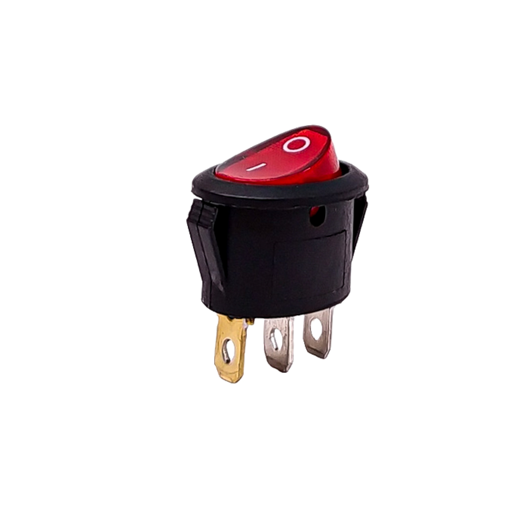 INTERRUPTOR BASCULANTE INTERRUPTOR BASCULANTE 12V-24V - 3 PIN ENCENDIDO APAGADO INDICADOR LED: ROJO