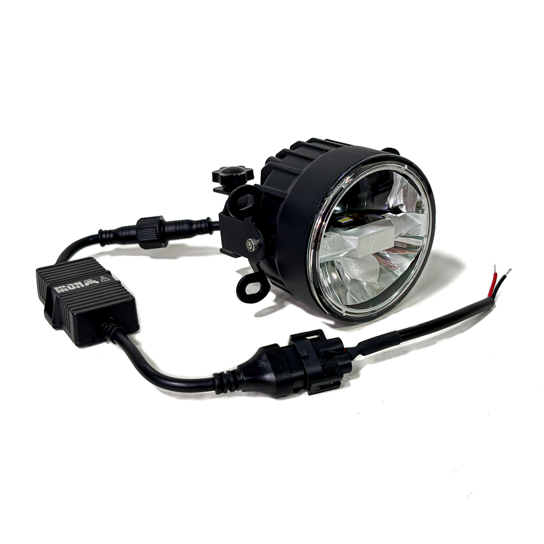 JUEGO DE FAROS ANTINIEBLA OFF ROAD UNIVERSAL 3" REDONDO CON BRACKETS COLOR BLANCO Y FUNCION AMARILLA ROMPENIEBLA 30 WATTS 12V / 24V - 6