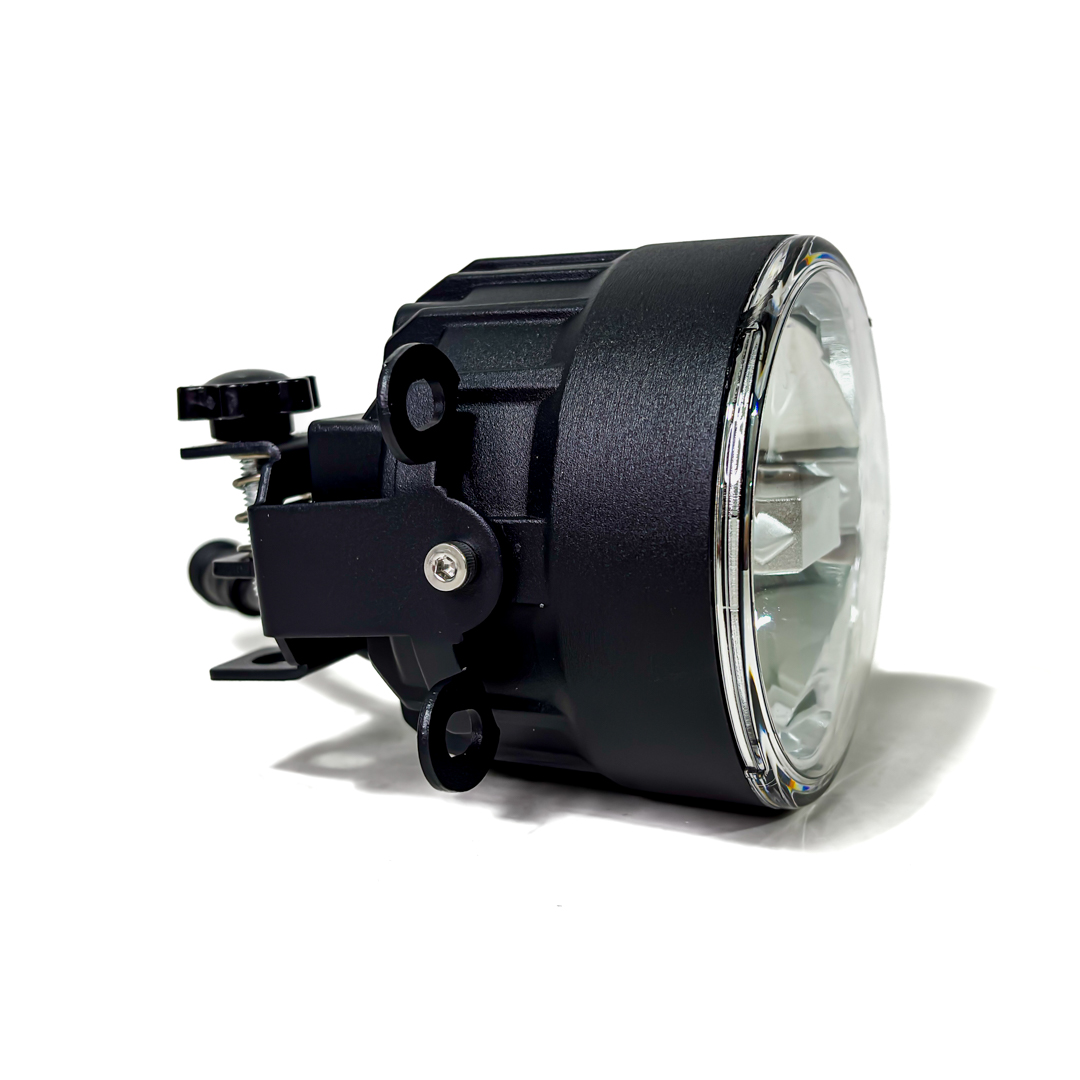 JUEGO DE FAROS ANTINIEBLA OFF ROAD UNIVERSAL 3" REDONDO CON BRACKETS COLOR BLANCO Y FUNCION AMARILLA ROMPENIEBLA 30 WATTS 12V / 24V - 7