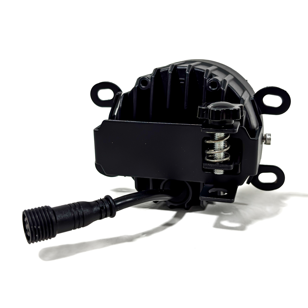 JUEGO DE FAROS ANTINIEBLA OFF ROAD UNIVERSAL 3" REDONDO CON BRACKETS COLOR BLANCO Y FUNCION AMARILLA ROMPENIEBLA 30 WATTS 12V / 24V - 8