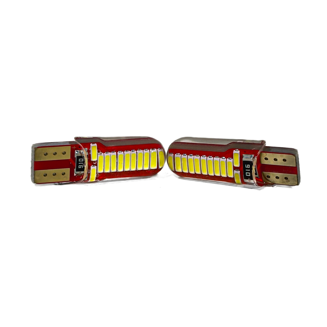 LED SEÑALIZACION SILICA BLISTER X 2 2821 - T10 - W5W - 24 LED 3014 SILICONADO CANBUS BLANCO 12V BLISTER X 2 UNIDADES - 2