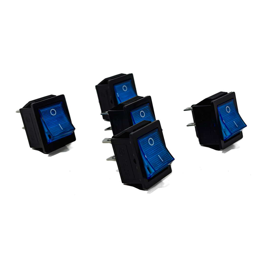 INTERRUPTOR BASCULANTE INTERRUPTOR BASCULANTE 12V-24V - 4 PIN ENCENDIDO APAGADO CON BARRERA INFERIOR INDICADOR LED:ROJO