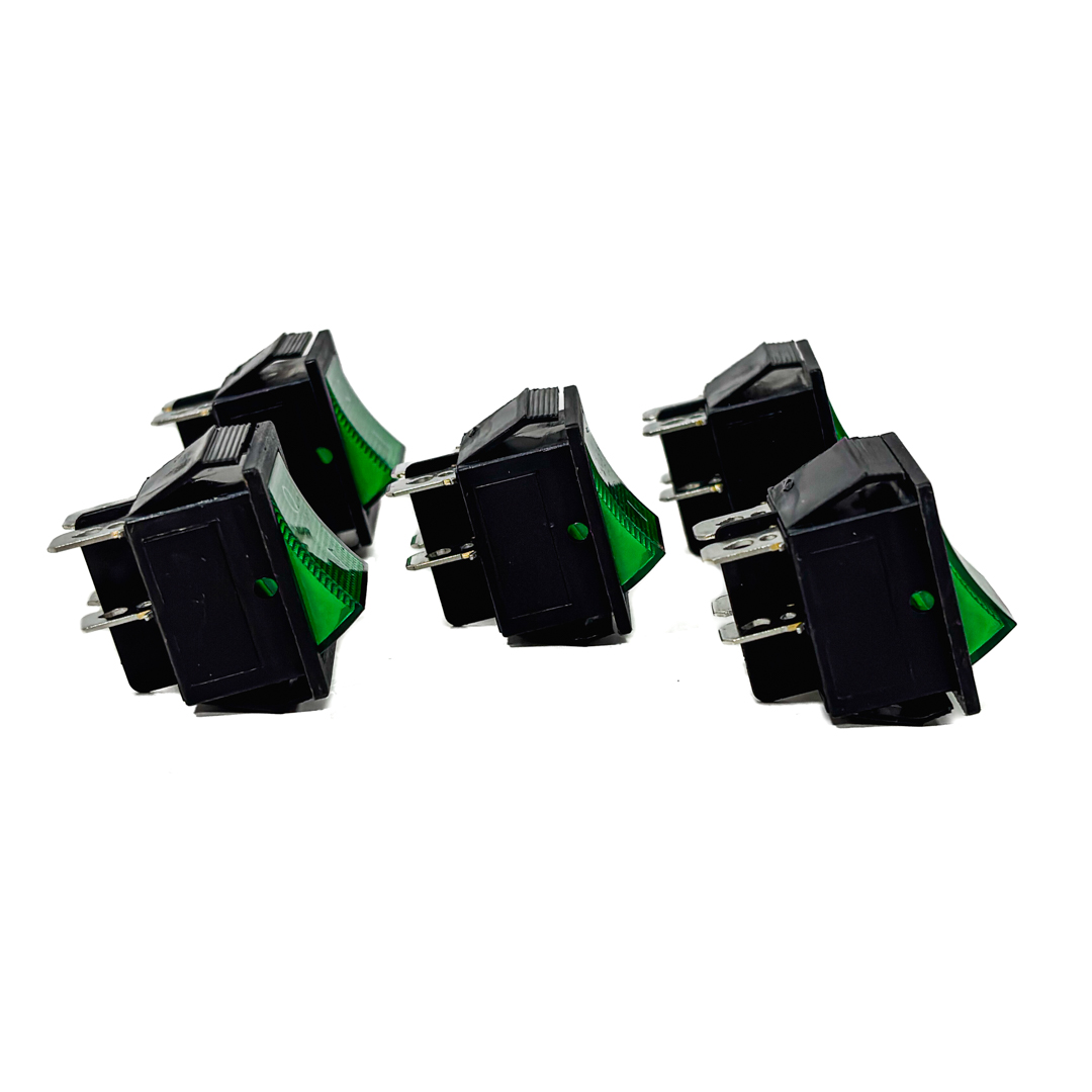 INTERRUPTOR BASCULANTE INTERRUPTOR BASCULANTE 12V-24V - 4 PIN ENCENDIDO APAGADO CON BARRERA INFERIOR INDICADOR LED: AMBAR - 4