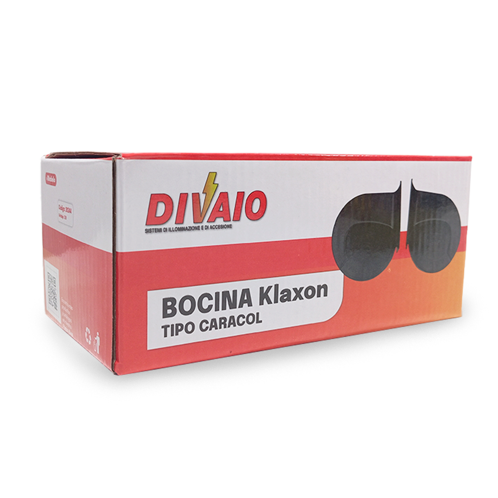 BOCINA TIPO KLAXON CARACOL 2 TERMINALES  VOLTAJE12V ENVASE POR JUEGO DIAMETRO 90MM CANTIDAD POR CAJA MASTER 30 - 10