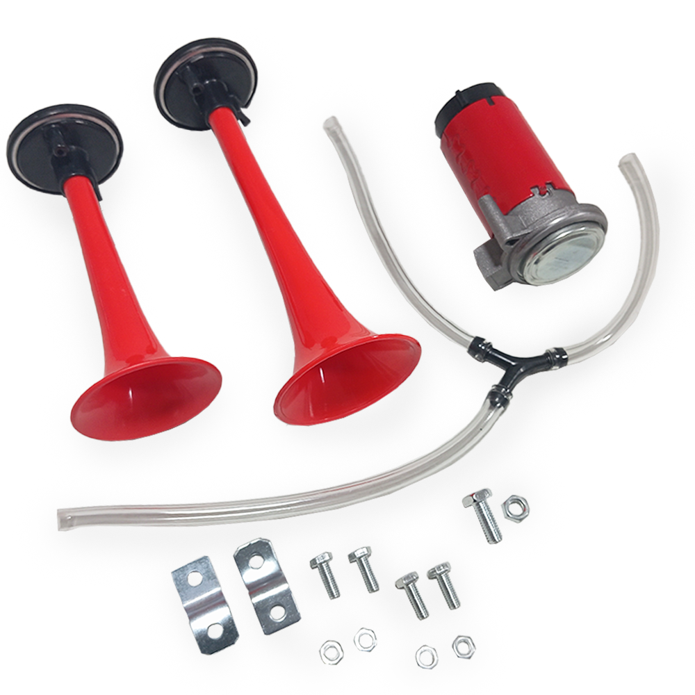 BOCINA CON COMPRESOR CORNETA DOBLE VOLTAJE 24V ENVASE POR JUEGO - 3