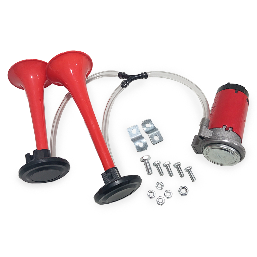 BOCINA CON COMPRESOR CORNETA DOBLE VOLTAJE 24V ENVASE POR JUEGO - 4