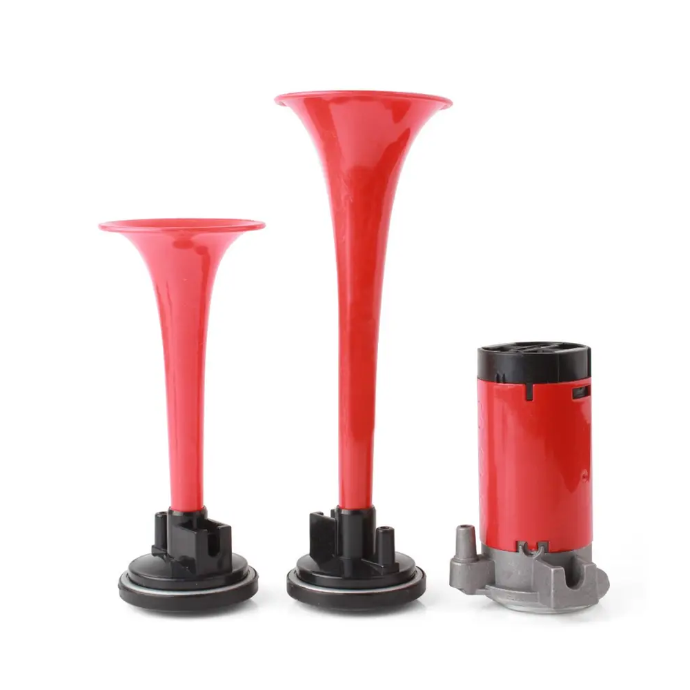 BOCINA CON COMPRESOR CORNETA DOBLE VOLTAJE 24V ENVASE POR JUEGO - 6