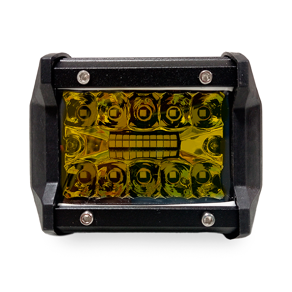 OFF ROAD BARRA DE LED MAX RECTA BARRA DE LED DE 18 WATTS CON TIRA DISPLAY 3030 SMD  -  9.8 CM DE LARGO COLOR AMBAR 12V / 24V - CARCAZA DE ALUMINIO - HAZ DE LUZ SPOT (CODIGO ANTERIOR: BAR9918AMB) - 4