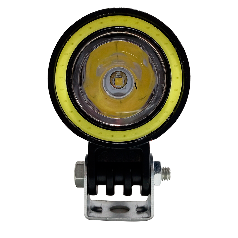 OFF ROAD FARO DE LED UNIVERSAL LUZ LED BLANCA ESTABLE CON OJO DE ANGEL BLANCO CON FUNCION FLASH 9V-36V 1 LED - 18 WATTS  MEDIDAS 53*80*53(mm) - 5