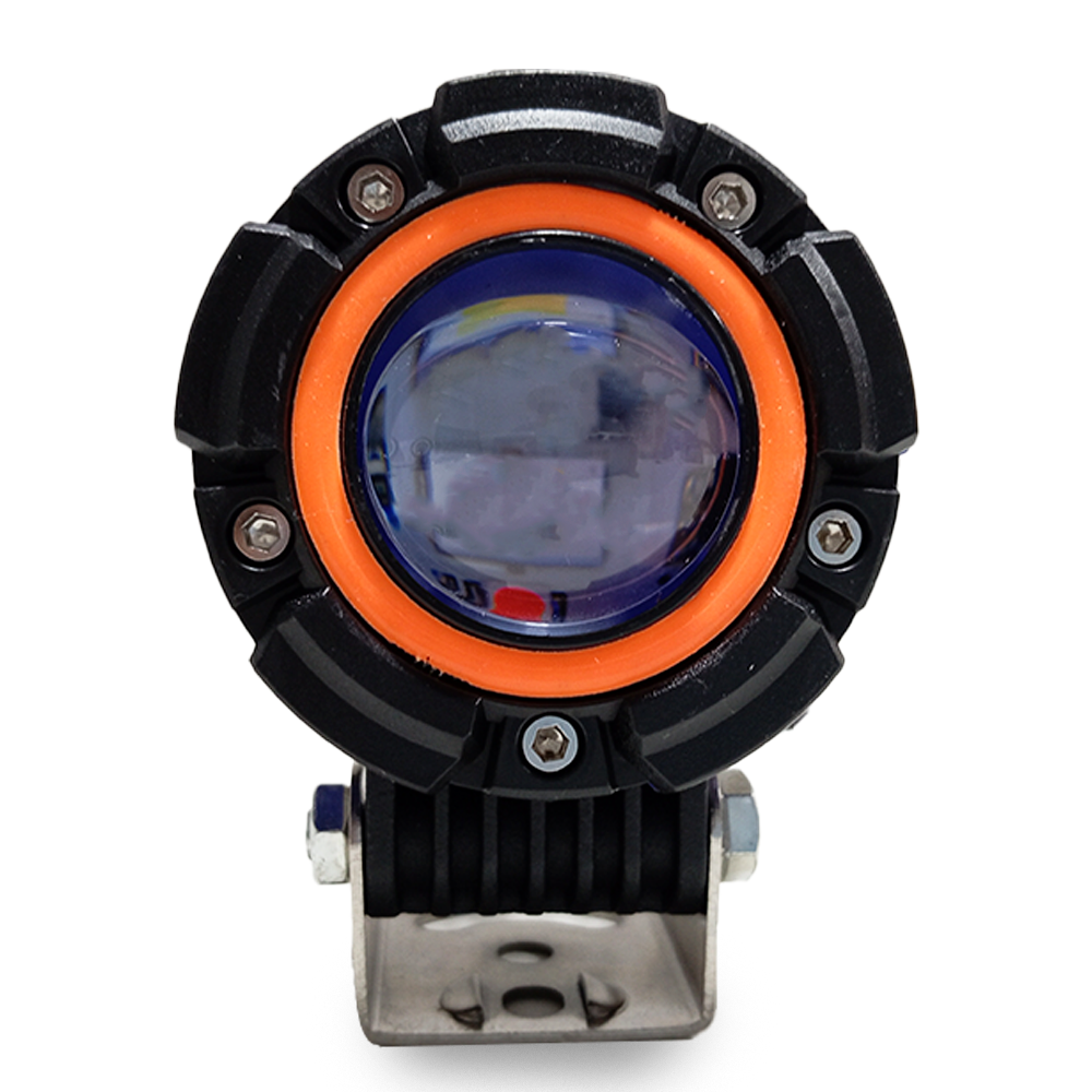 OFF ROAD FARO DE LED UNIVERSAL LUZ LED BLANCA ESTABLE CON FUNCION FLASH Y OJO DE ANGEL ROJO 9V-36V 1 LED - 40 WATTS  MEDIDAS 60*75(mm) - 5