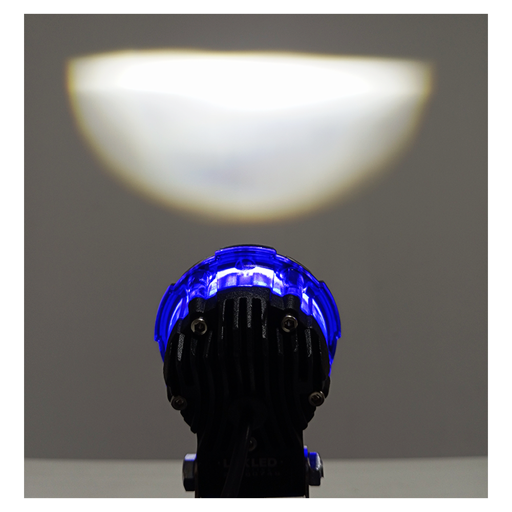OFF ROAD FARO DE LED UNIVERSAL LUZ LED BLANCA ESTABLE CON FUNCION FLASH Y OJO DE ANGEL ROJO 9V-36V 1 LED - 40 WATTS  MEDIDAS 60*75(mm) - 9
