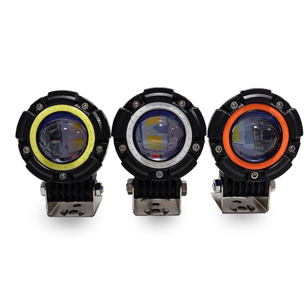 OFF ROAD FARO DE LED UNIVERSAL LUZ LED BLANCA ESTABLE CON FUNCION FLASH Y OJO DE ANGEL ROJO 9V-36V 1 LED - 40 WATTS  MEDIDAS 60*75(mm) - 10