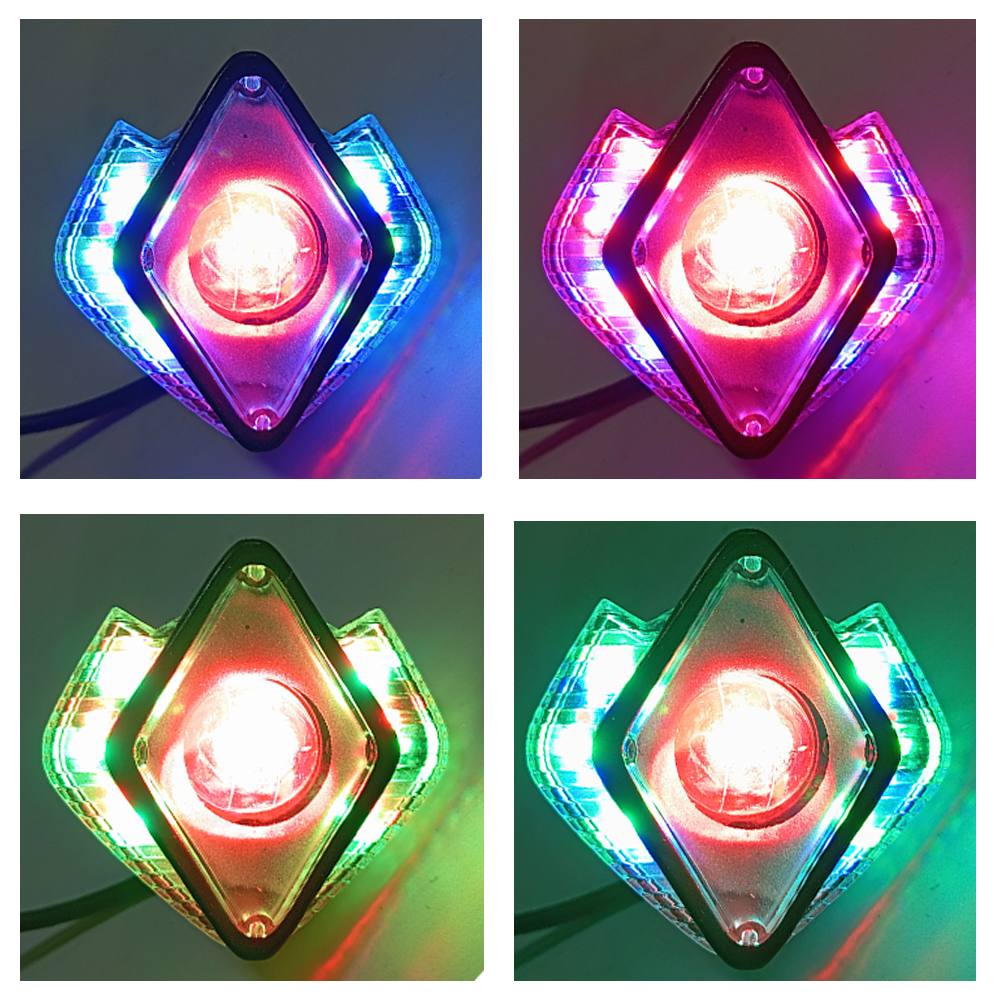 OFF ROAD FARO DE LED UNIVERSAL LUZ LED BLANCA ESTABLE CON LUZ MULTICOLOR RUNNING AL COSTADO 9V-36V 1 LED - 50 WATTS - 10