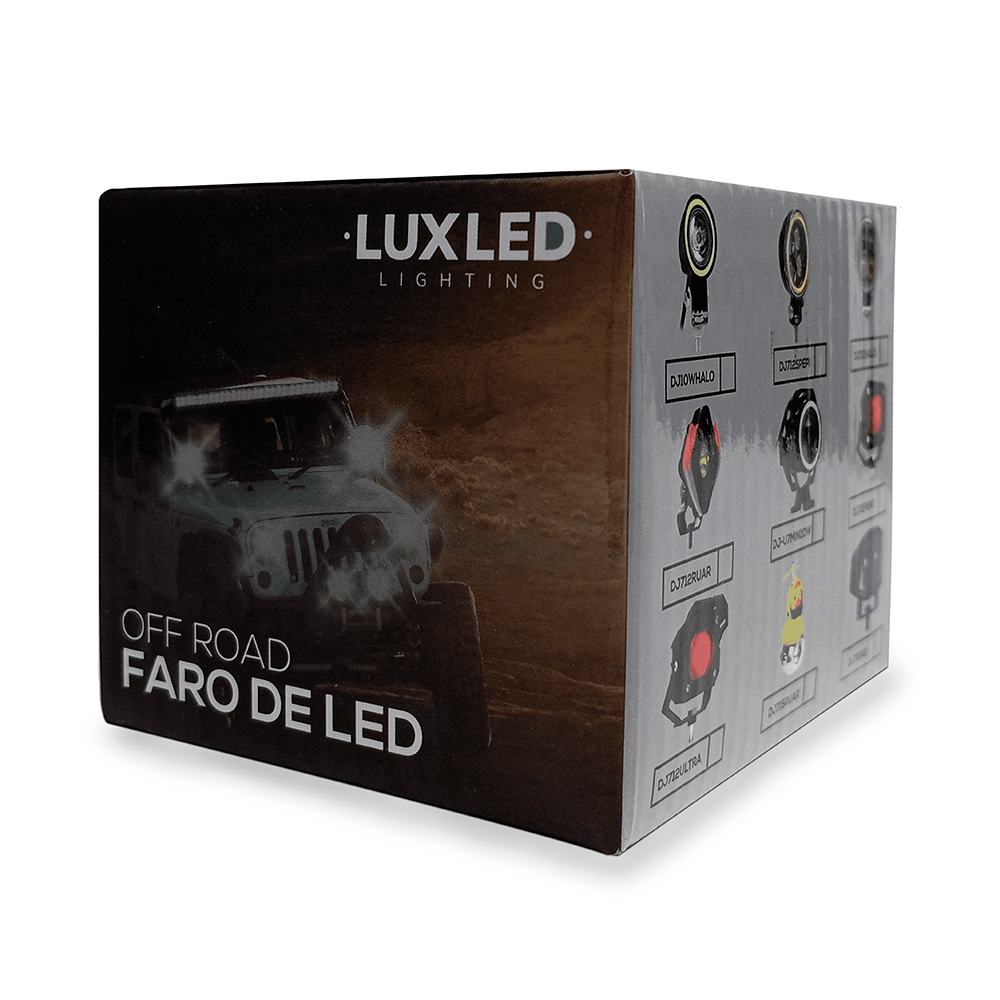 OFF ROAD FARO DE LED UNIVERSAL LUZ LED BLANCA ESTABLE  9V-36V 4 LED - 12 WATTS  MEDIDAS 55(MM) CANTIDAD POR CAJA MASTER 100 - 9