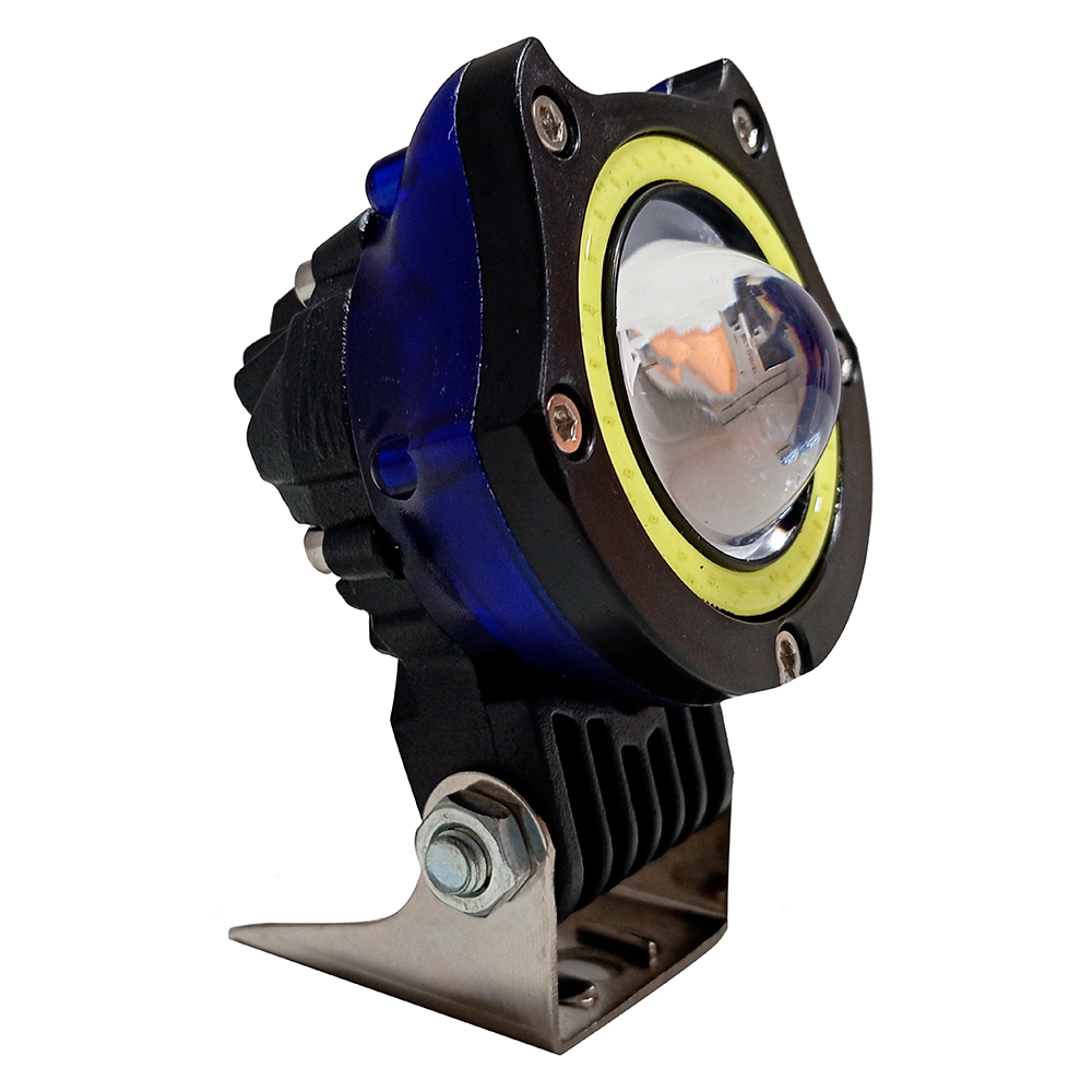 OFF ROAD FARO DE LED UNIVERSAL LUZ LED BLANCA ESTABLE CON FUNCION FLASH Y OJO DE ANGEL BLANCO 9V-36V 1 LED - 40 WATTS  MEDIDAS 58*60*100 (mm) - 6