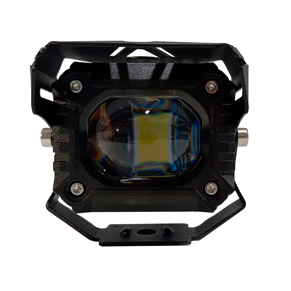 OFF ROAD FARO DE LED UNIVERSAL LUZ LED BLANCA Y AMBAR ESTABLE CON OJO DE ANGEL DAYTIME RUNNING ROJO Y ARO BLANCO 9V-36V 1 LED - 40 WATTS  MEDIDAS 59*77*88 (mm) - 8