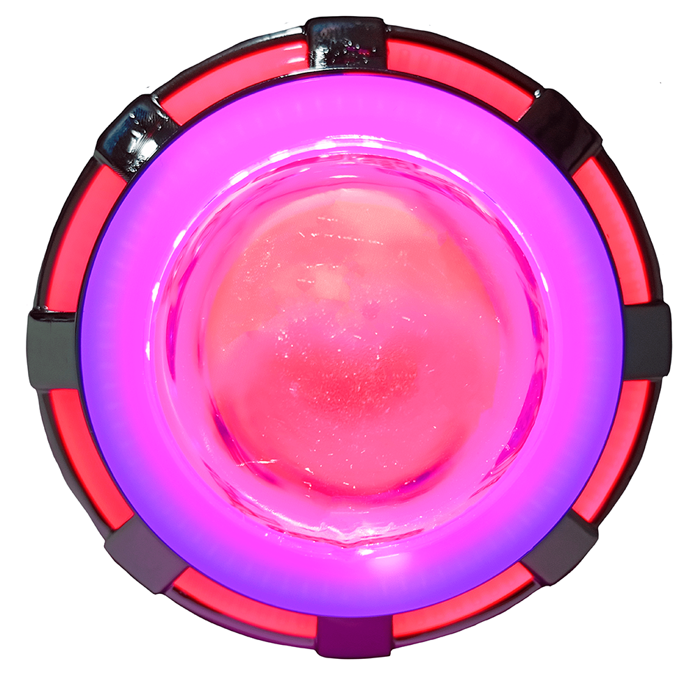 OFF ROAD FARO DE LED UNIVERSAL LUZ LED BLANCA ESTABLE CON FUNCION FLASH Y OJO DE ANGEL AZUL Y ROJO 9V-36V 1 LED - 30 WATTS  MEDIDAS 84 X 90 mm - 9