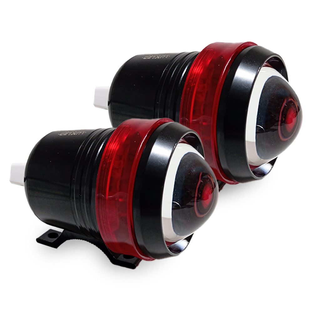 OFF ROAD FARO DE LED UNIVERSAL LUZ LED BLANCA ESTABLE CON FUNCION FLASH Y ARO ROJO 9V-36V 1 LED - 20 WATTS  MEDIDAS 110*65 (mm) - 6