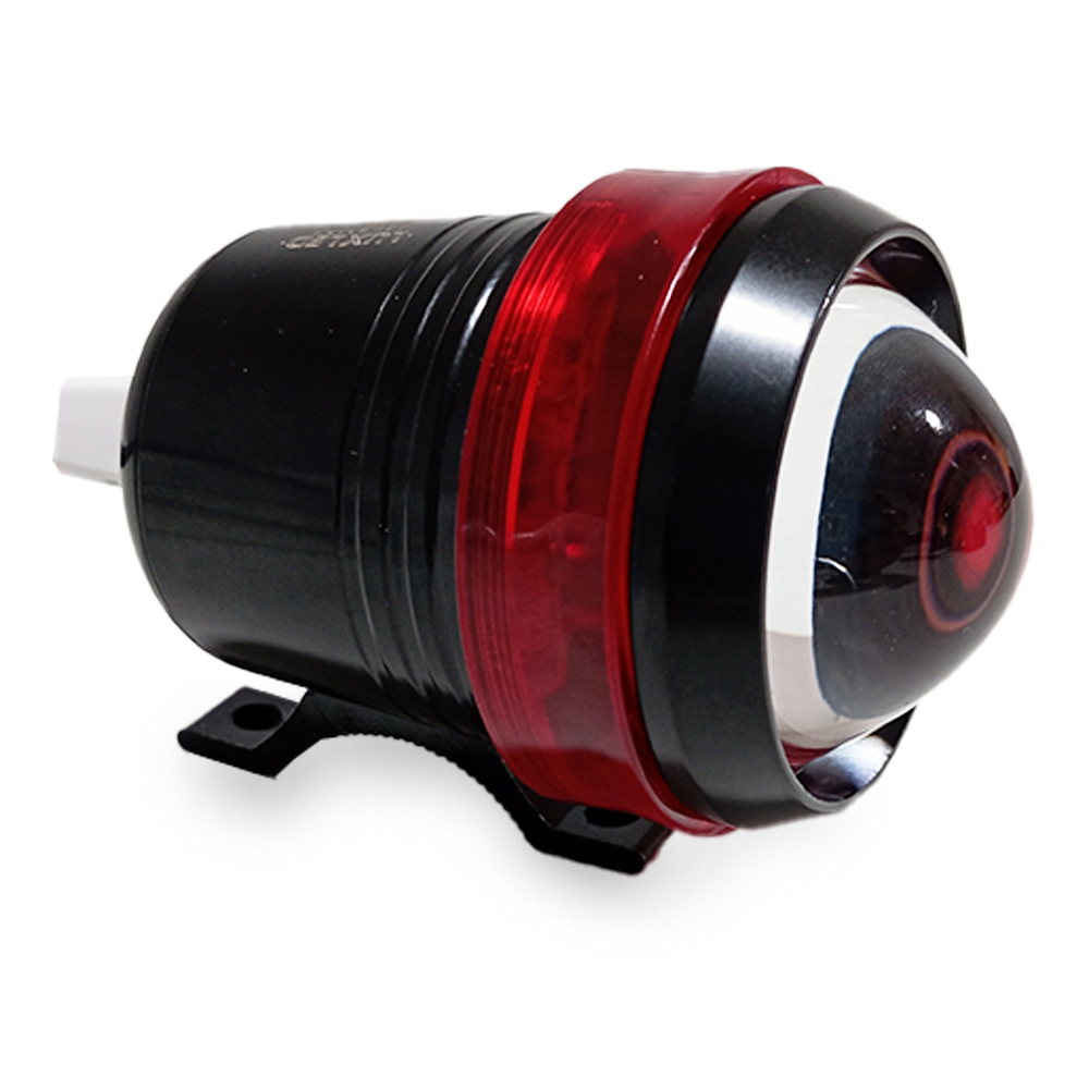 OFF ROAD FARO DE LED UNIVERSAL LUZ LED BLANCA ESTABLE CON FUNCION FLASH Y ARO ROJO 9V-36V 1 LED - 20 WATTS  MEDIDAS 110*65 (mm) - 8