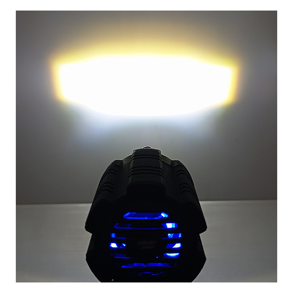 OFF ROAD FARO DE LED UNIVERSAL LUZ LED BLANCA Y AMBAR ESTABLE CON CAMBIO DE LUZ Y FUNCION FLASH 9V-36V 1 LED - 18 WATTS - JUEGO DE 2 UNIDADES MEDIDAS 64.5 * 66 * 48 (mm) - 10
