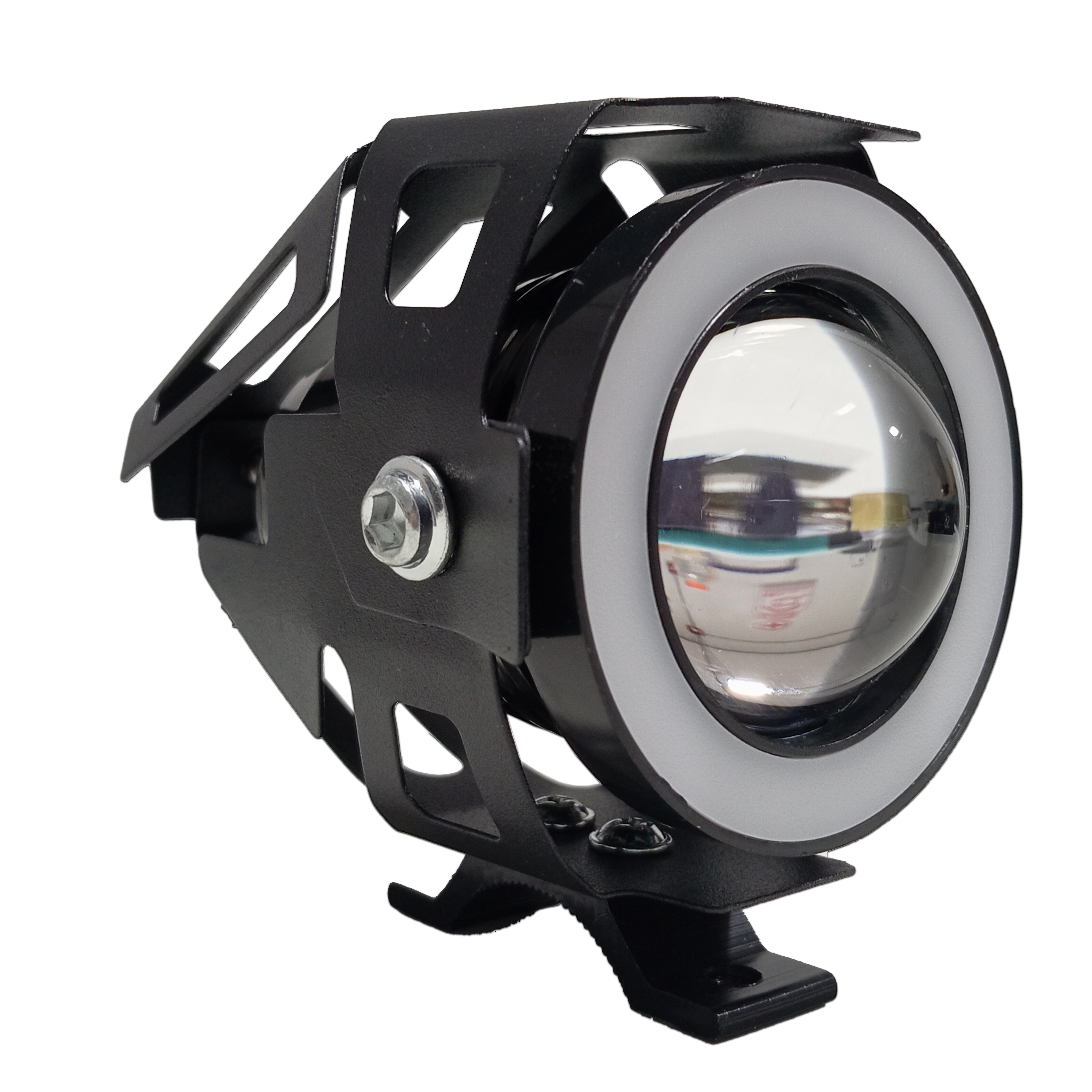 OFF ROAD FARO DE LED UNIVERSAL LUZ LED BLANCA ESTABLE CON FUNCION FLASH Y OJO DE ANGEL AZUL, ROJO, VIOLETA, VERDE Y ROSA 9V-36V 1 LED - 30 WATTS  MEDIDAS 120*61*30 (MM) - 4