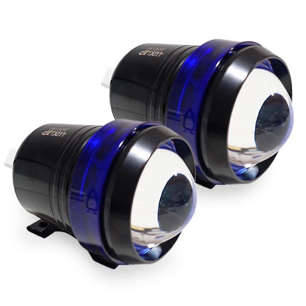 OFF ROAD FARO DE LED UNIVERSAL LUZ LED BLANCA ESTABLE CON FUNCION FLASH Y ARO AZUL 9V-36V 1 LED - 20 WATTS  MEDIDAS 110*65 (mm) - 6