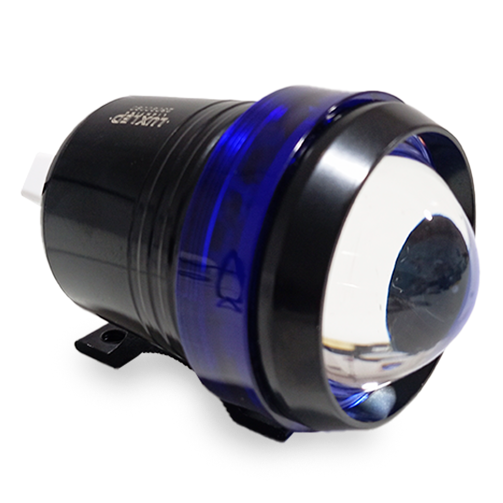 OFF ROAD FARO DE LED UNIVERSAL LUZ LED BLANCA ESTABLE CON FUNCION FLASH Y ARO AZUL 9V-36V 1 LED - 20 WATTS  MEDIDAS 110*65 (mm) - 7