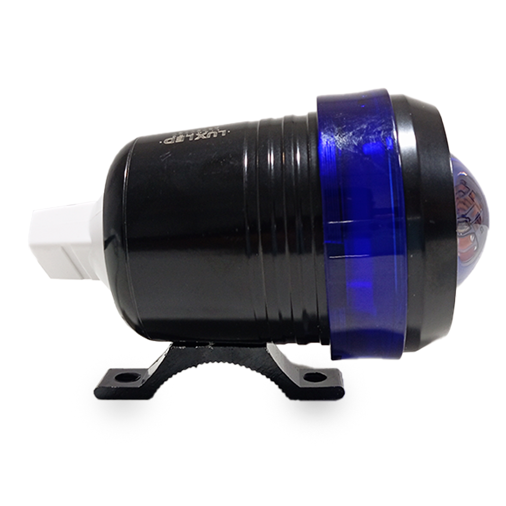 OFF ROAD FARO DE LED UNIVERSAL LUZ LED BLANCA ESTABLE CON FUNCION FLASH Y ARO AZUL 9V-36V 1 LED - 20 WATTS  MEDIDAS 110*65 (mm) - 8