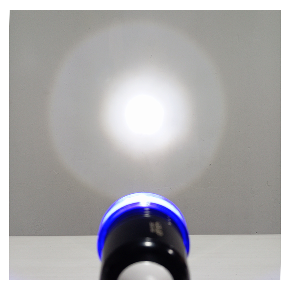 OFF ROAD FARO DE LED UNIVERSAL LUZ LED BLANCA ESTABLE CON FUNCION FLASH Y ARO AZUL 9V-36V 1 LED - 20 WATTS  MEDIDAS 110*65 (mm) - 10