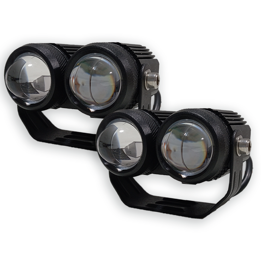 OFF ROAD FARO DE LED UNIVERSAL LUZ LED BLANCA Y AMBAR ESTABLE CON CAMBIO DE LUZ Y FUNCION FLASH 9V-36V 1 LED - 36 WATTS - JUEGO DE 2 UNIDADES MEDIDAS 85*70*62 (mm) - 5