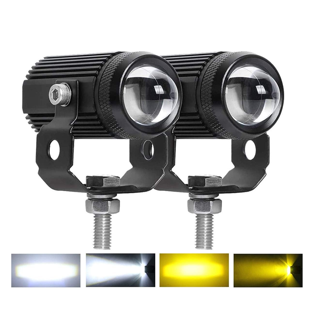 OFF ROAD FARO DE LED UNIVERSAL LUZ LED BLANCA Y AMBAR ESTABLE CON CAMBIO DE LUZ Y FUNCION FLASH 9V-36V 1 LED - 36 WATTS - JUEGO DE 2 UNIDADES MEDIDAS 85*70*62 (mm) - 10