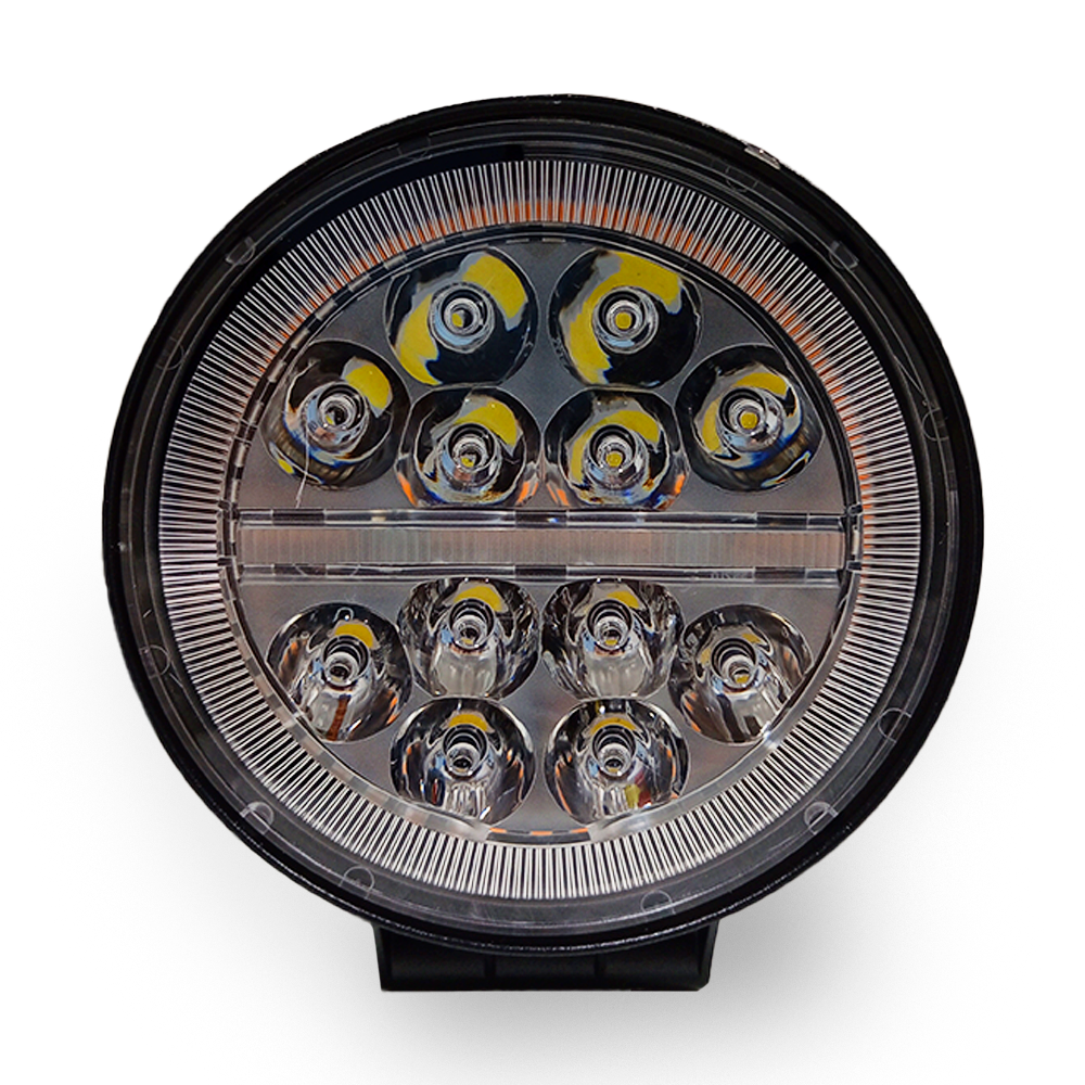 OFF ROAD FARO DE LED UNIVERSAL FARO DE LED CIRULAR - 47 LED 141W BLANCO CON OJO DE ANGEL DRL BLANCO  10.8X2X11CM 12V A 36VV - 5