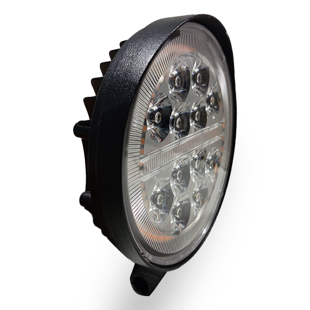 OFF ROAD FARO DE LED UNIVERSAL FARO DE LED CIRULAR - 47 LED 141W BLANCO CON OJO DE ANGEL DRL BLANCO  10.8X2X11CM 12V A 36VV - 6