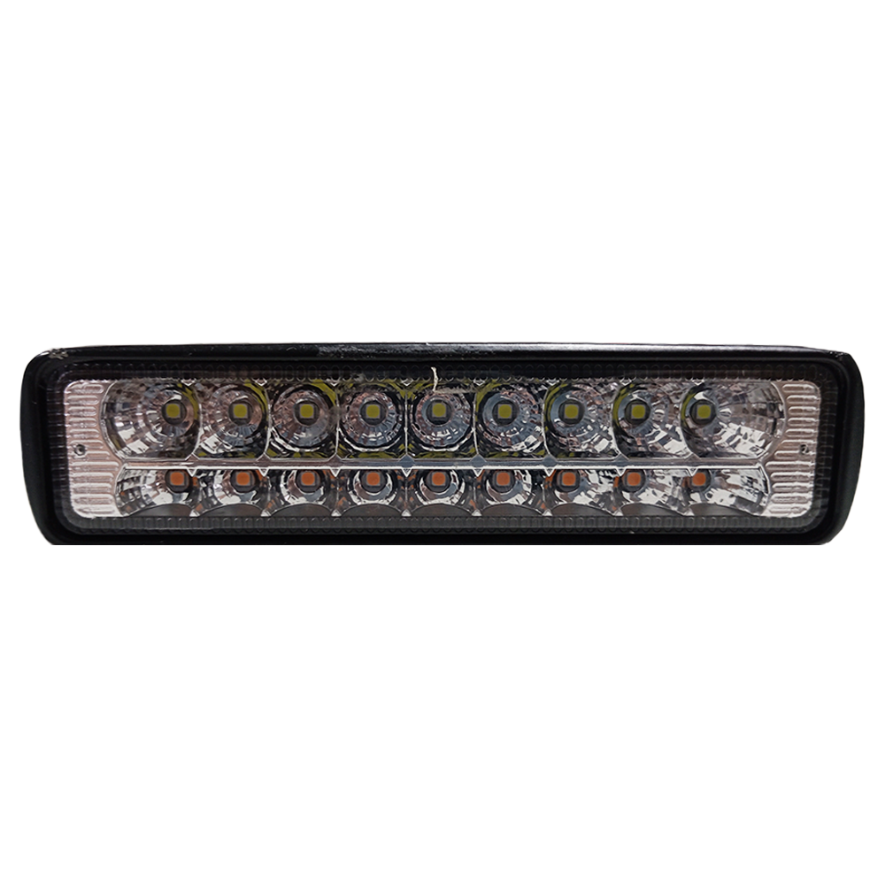 OFF ROAD FARO DE LED UNIVERSAL RECTANGULAR 18 WATTS (6 LED  3 WATTS) COLOR BLANCO / AMBAR 12V / 24V - HAZ DE LUZ SPOT - - 6