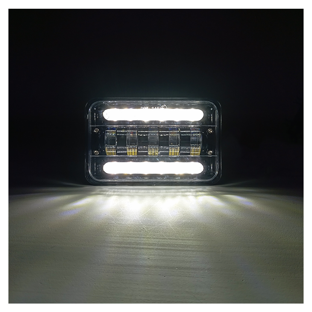 OFF ROAD FARO DE LED UNIVERSAL LUZ MULTILED BLANCA CON FUNCION ALTA Y BAJA  9V-36V 80 WATTS  MEDIDAS 5" - 8