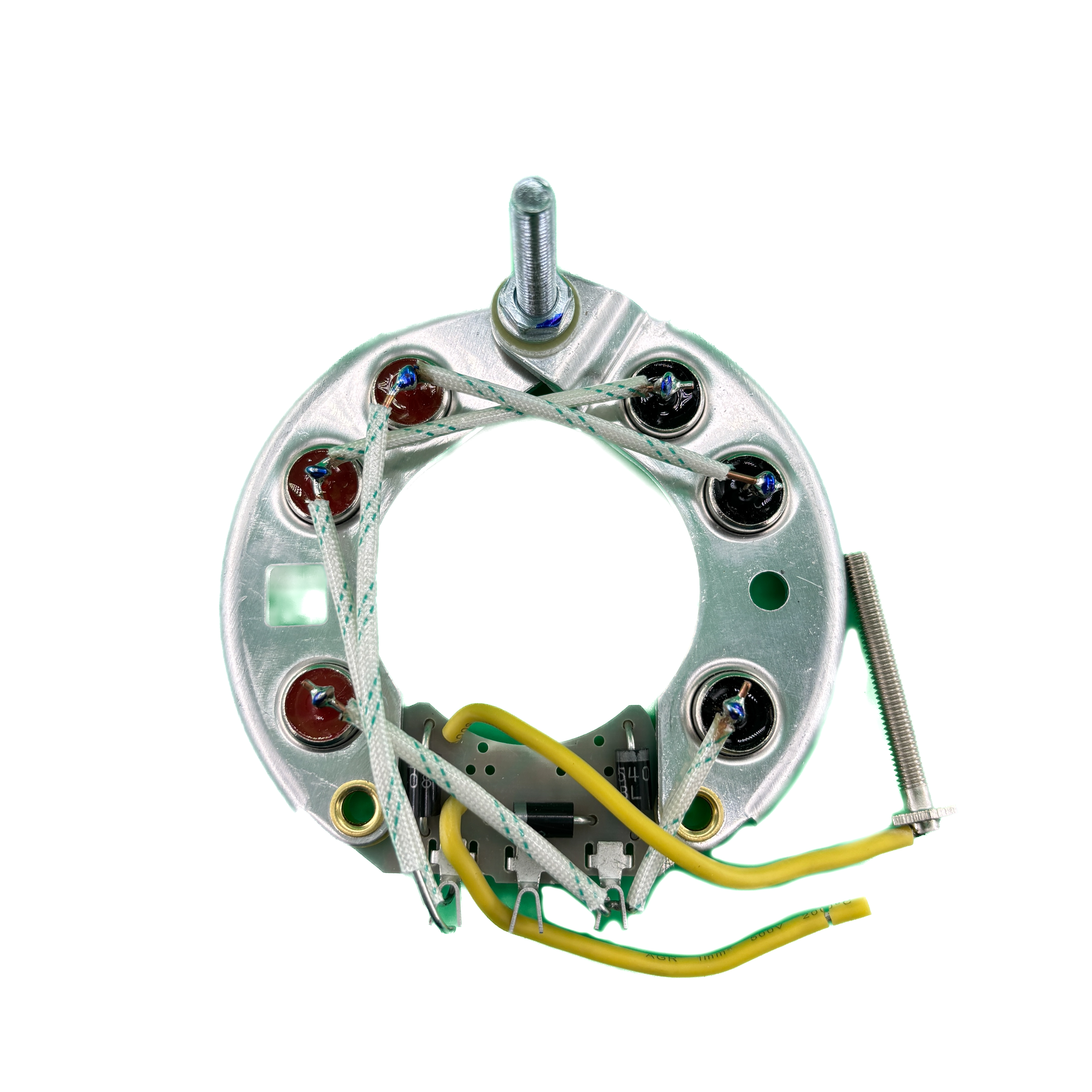 PLACA PORTADIODO COMPLETA TIPO INDIEL GENERAL MOTORS - JOHN DEERE COSECHADORA - MASSEY FERGUSON - PERKINS . ALTERNADORES UNIVERSALES 12 Y 24V DIAMETRO EXTERNO: 100MM PRI-K02529 PRIK02529 U2529 RL212529 - 2