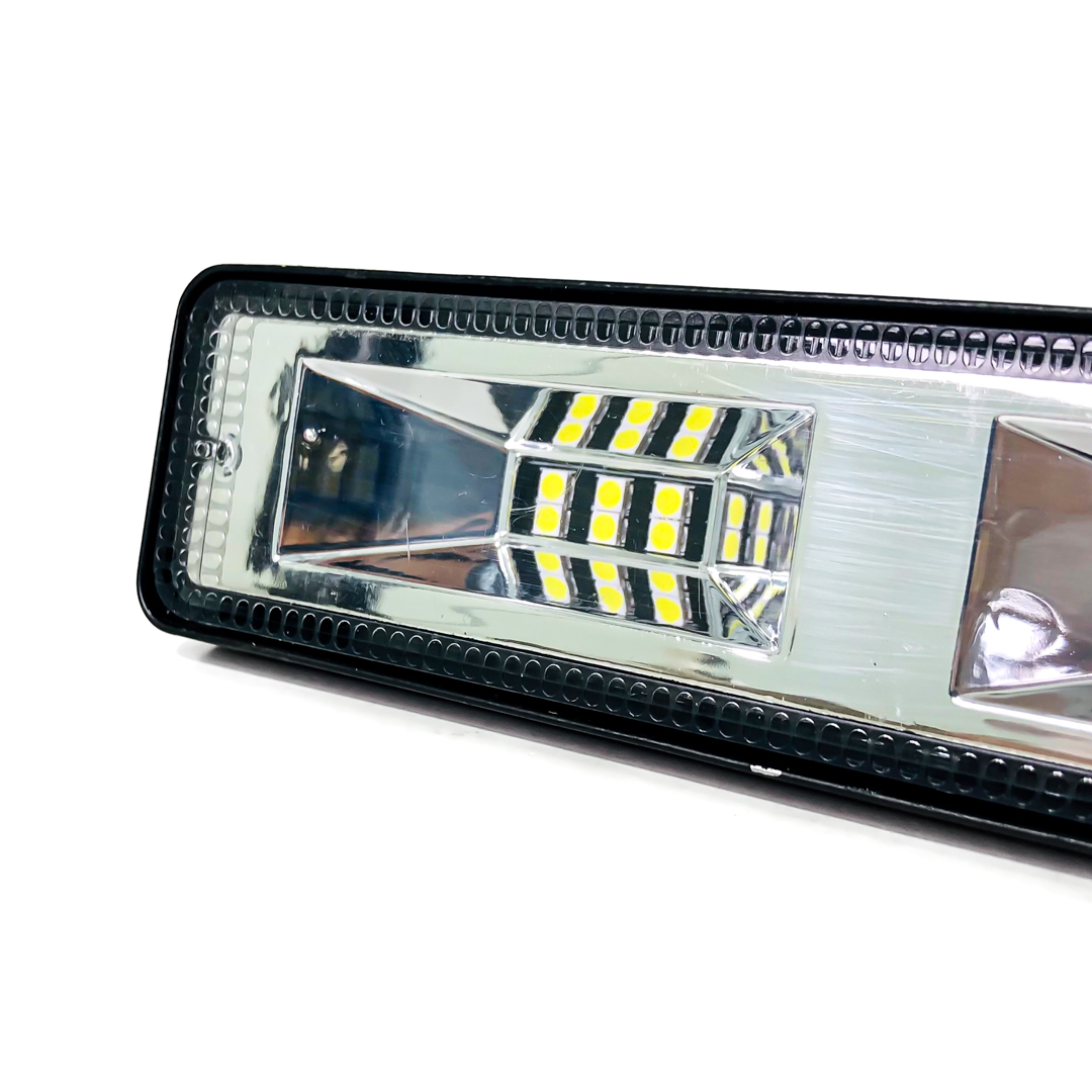 OFF ROAD FARO DE LED FARO DE LED RECTANGULAR - MICRO CHIP 18 LED  CADA UNO BLANCO 15.5X4.3X4.1CM DUAL FLASH - 8
