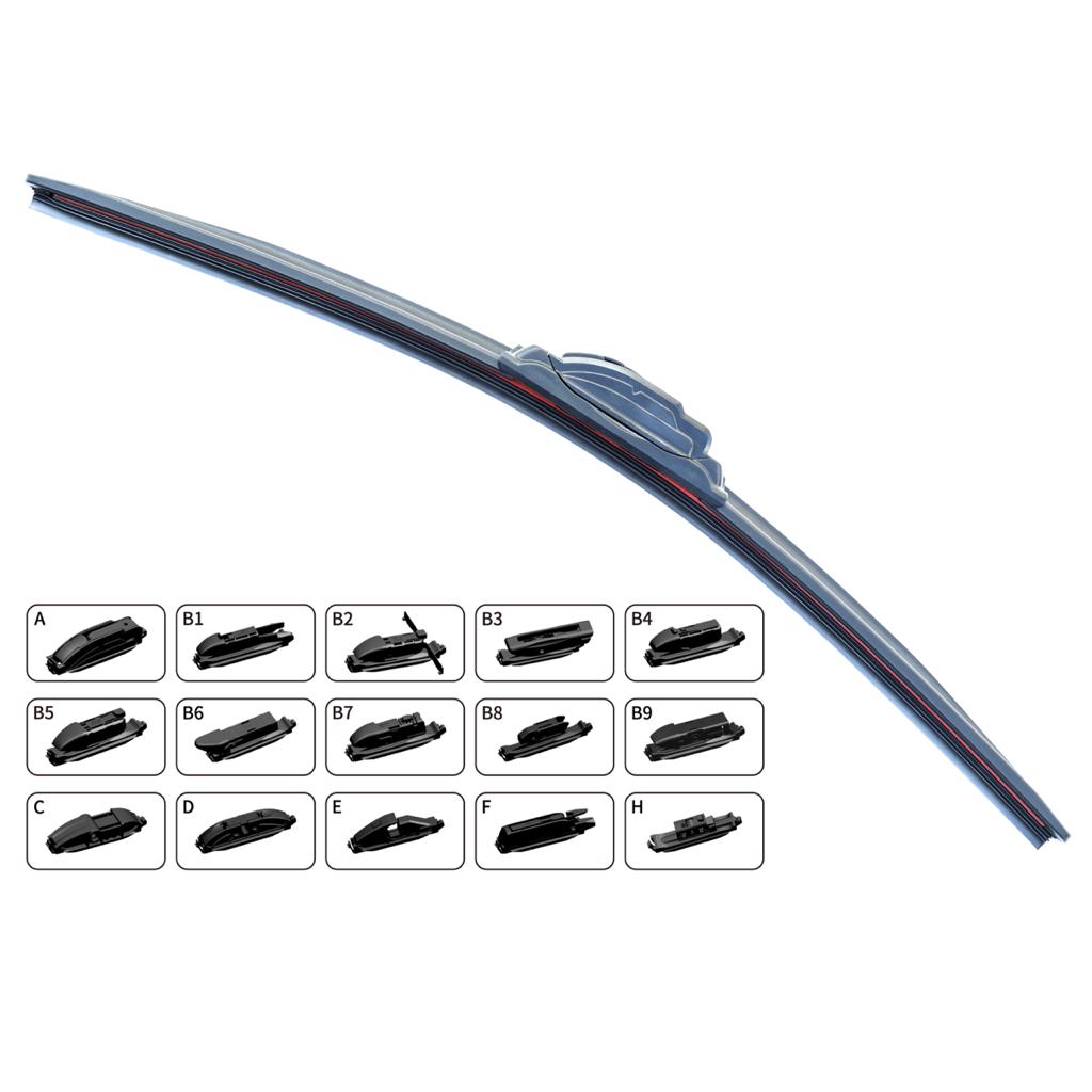 ESCOBILLA FIT UNIVERSAL MULTI FUNCIONAL 30'' CURVA GOMA - INCLUYE ENGANCHES B /B1 /B2/B3 / B4 /B7 /B8/ C /D /E /F /H (100% APLICACIONES) CANTIDAD POR CAJA MASTER 50