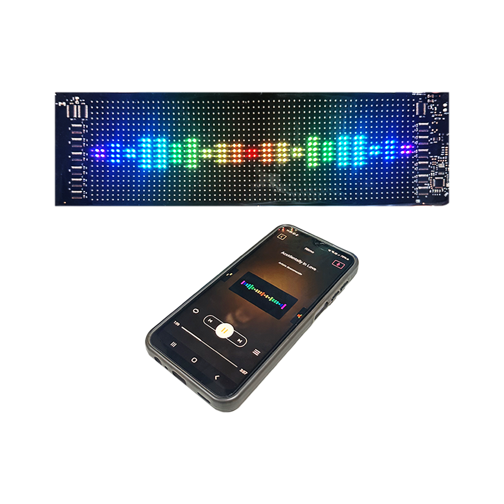 PANEL LED RGB 1536 LEDS l 16*96 PIXELES MEDIDAS 12 X 60 cm 12V / 24V CONEXION USB BLUETOOTH CON APP Y CONTROL REMOTO - 5