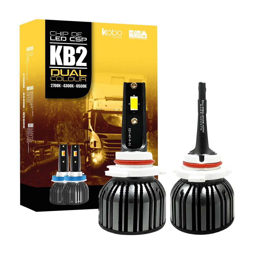 OFF ROAD KIT DE LED DOB GTX DUAL COLOUR 24V BLANCO + AMBAR 9005 30000LM 42 WATTS CHIP DOB COOLER GTX ULTIMA GENERACOON ORIGEN ALEMAN USO ESPECIAL 24V