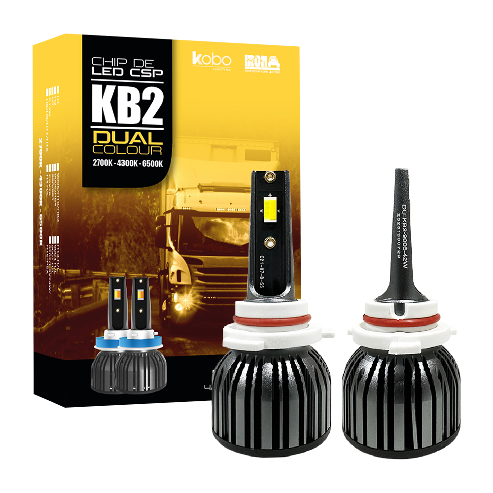 OFF ROAD KIT DE LED DOB GTX DUAL COLOUR 24V BLANCO + AMBAR 9006 30000LM 42 WATTS CHIP DOB COOLER GTX ULTIMA GENERACOON ORIGEN ALEMAN USO ESPECIAL 24V