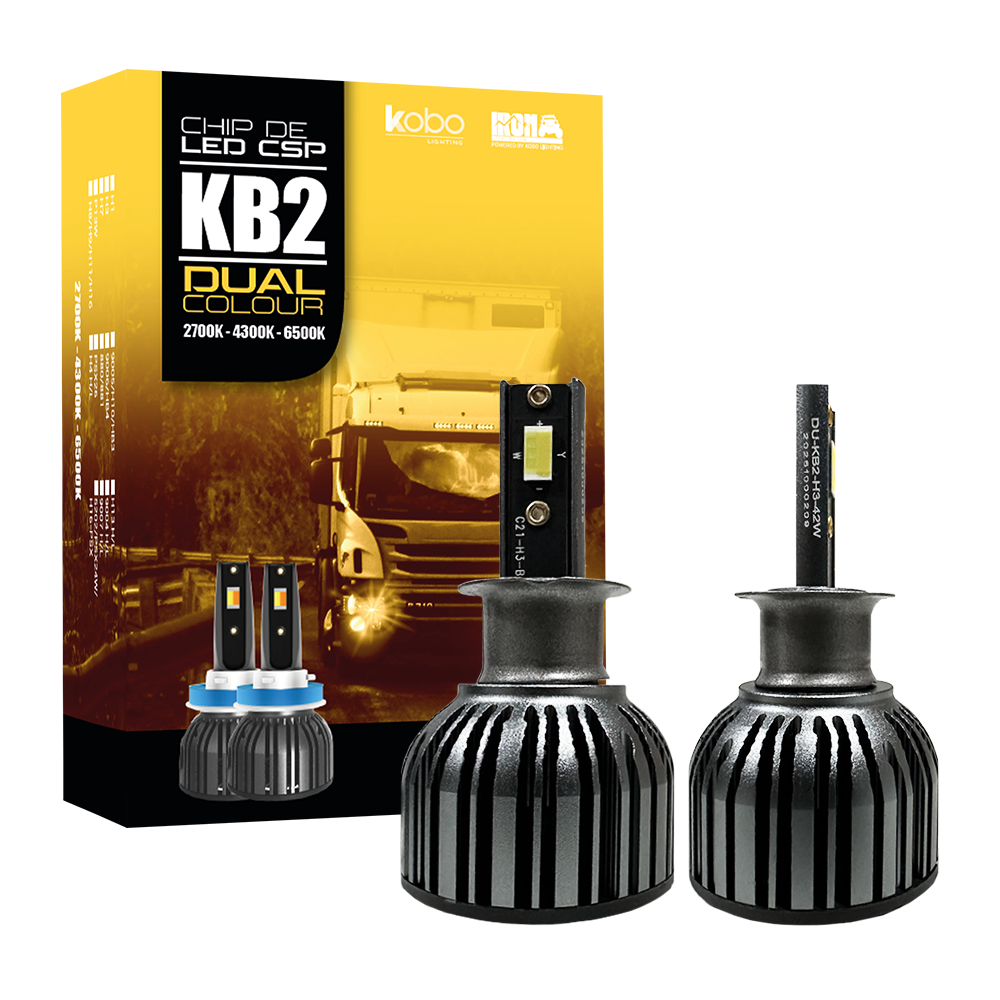 OFF ROAD KIT DE LED DOB GTX DUAL COLOUR 24V BLANCO + AMBAR H3 30000LM 42 WATTS CHIP DOB COOLER GTX ULTIMA GENERACOON ORIGEN ALEMAN USO ESPECIAL 24V