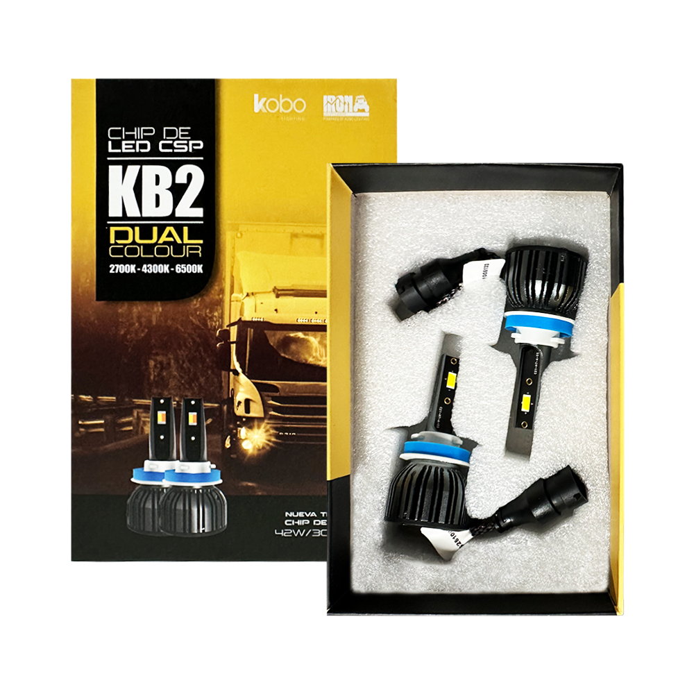 OFF ROAD KIT DE LED DOB GTX DUAL COLOUR 24V BLANCO + AMBAR H11 30000LM 42 WATTS CHIP DOB COOLER GTX ULTIMA GENERACOON ORIGEN ALEMAN USO ESPECIAL 24V CANTIDAD POR CAJA MASTER 50 - 2