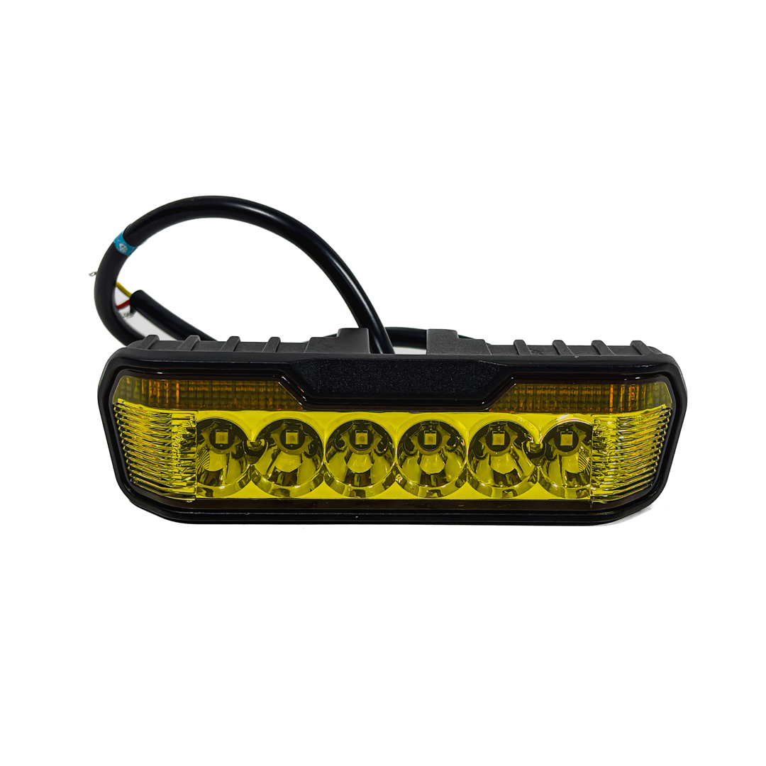 OFF ROAD FARO DE LED UNIVERSAL REDONDO 5.5" AMBAR CON GIROS AMBAR 40 WATTS - 8 CHIP LED OSRAM OSLON - 12V/24V COLOR AMBAR - 2
