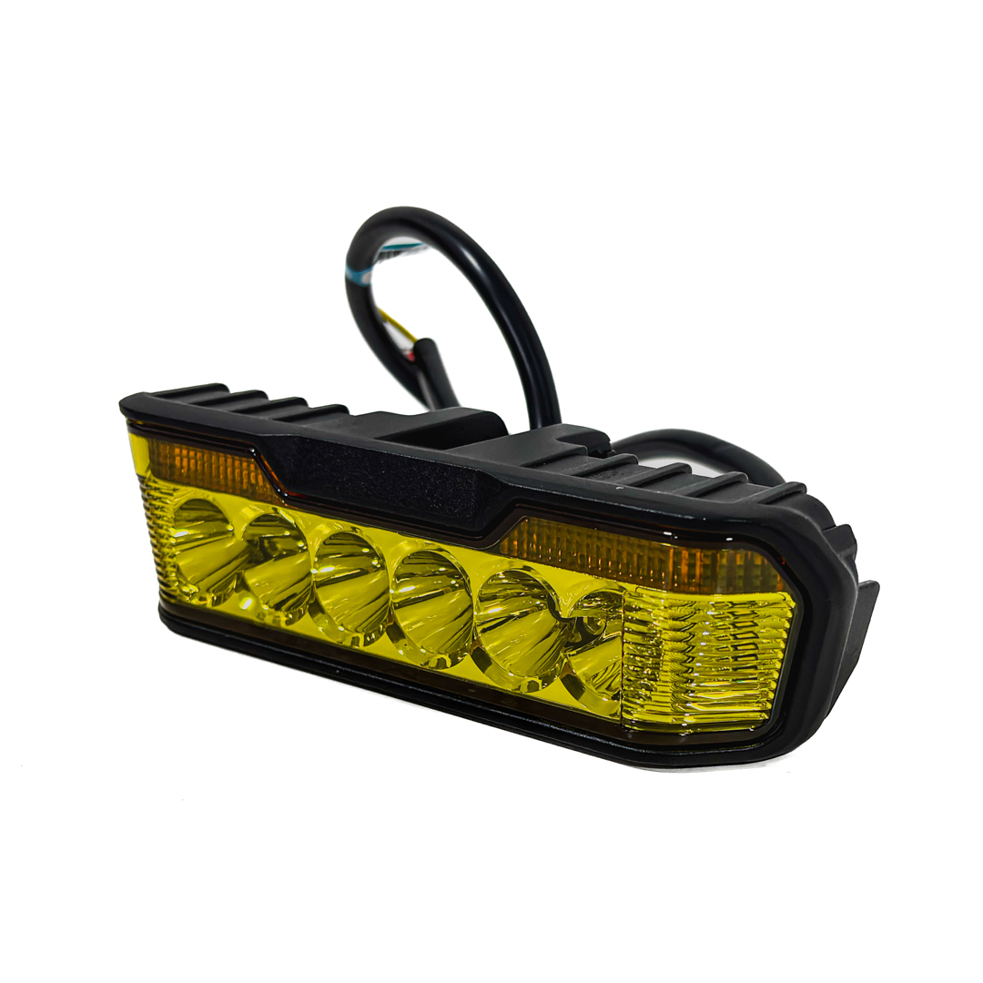 OFF ROAD FARO DE LED UNIVERSAL REDONDO 5.5" AMBAR CON GIROS AMBAR 40 WATTS - 8 CHIP LED OSRAM OSLON - 12V/24V COLOR AMBAR - 3