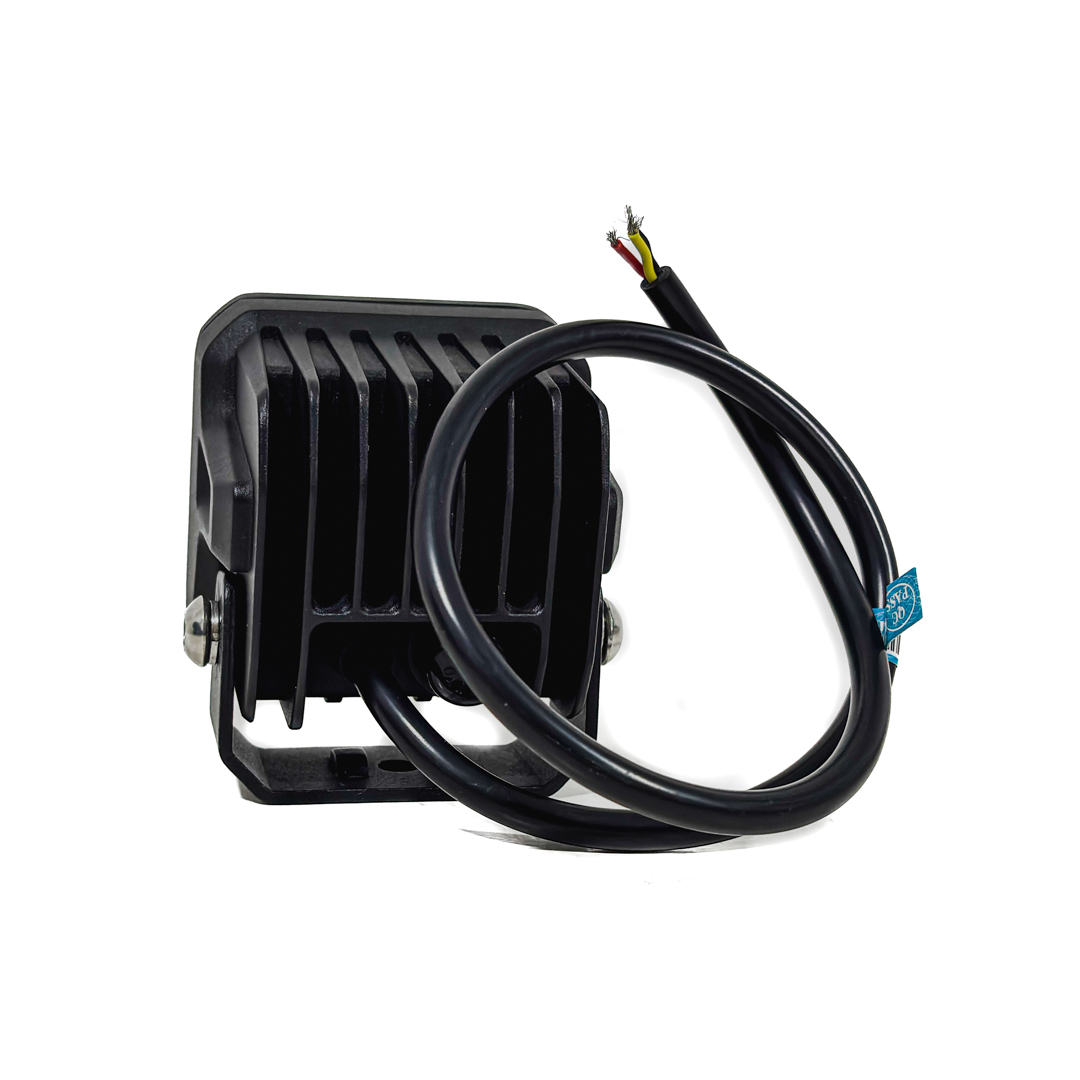 OFF ROAD FARO DE LED UNIVERSAL CUADRADO 3'' COLOR BLANCO CON GIROS AMBAR - 20 WATTS - 4 CHIP OSRAM P8 - 12V/24V - 6