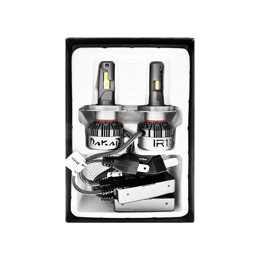 OFF ROAD KIT DE LED DAKAR NEW SERIES CANBUS TRUCK - H4 DAKAR NEW SERIES 50% + LUZ CHIP CSP SUPER CANBUS 45000 LUMENS 55 WATTS 12V - 24V CON COOLER - 5